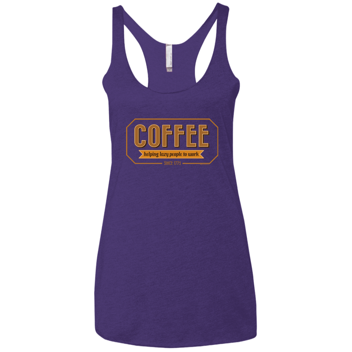T-Shirts Purple Rush / X-Small Coffee For Lazy People Women's Triblend Racerback Tank