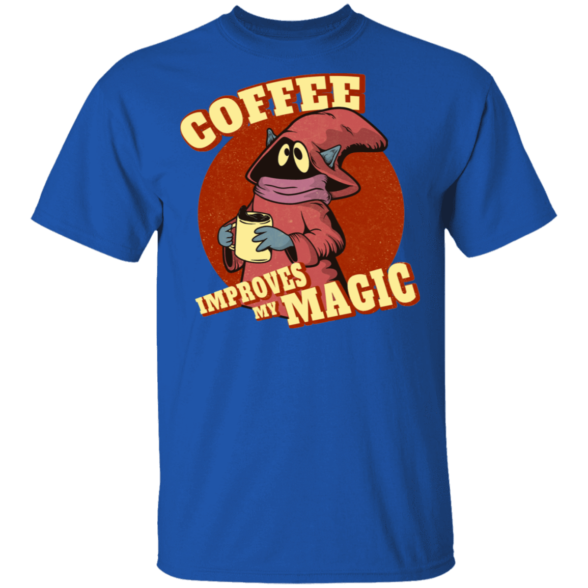 T-Shirts Royal / S Coffee Improves My Magic T-Shirt