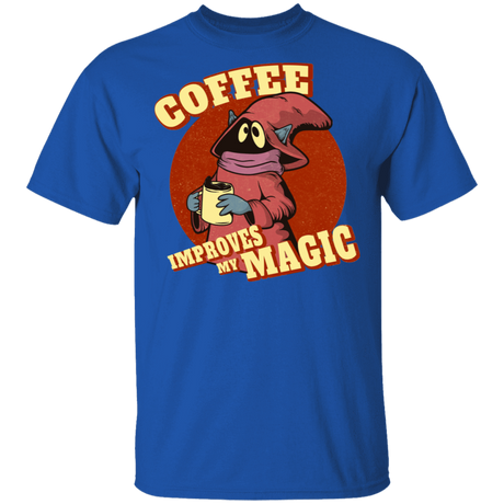 T-Shirts Royal / S Coffee Improves My Magic T-Shirt
