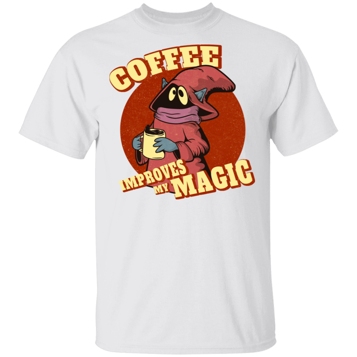 T-Shirts White / S Coffee Improves My Magic T-Shirt