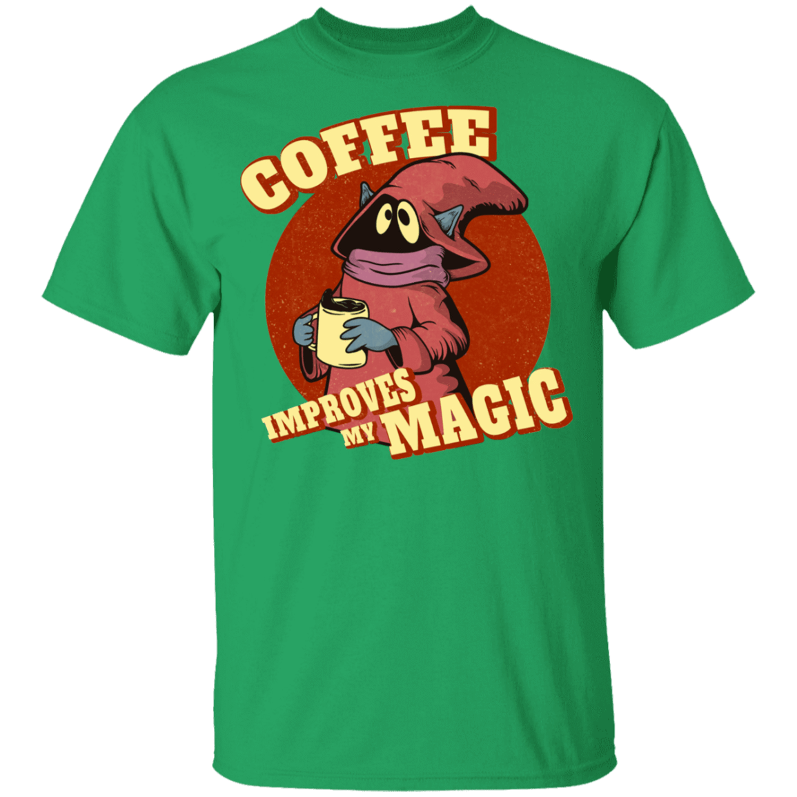 T-Shirts Irish Green / YXS Coffee Improves My Magic Youth T-Shirt
