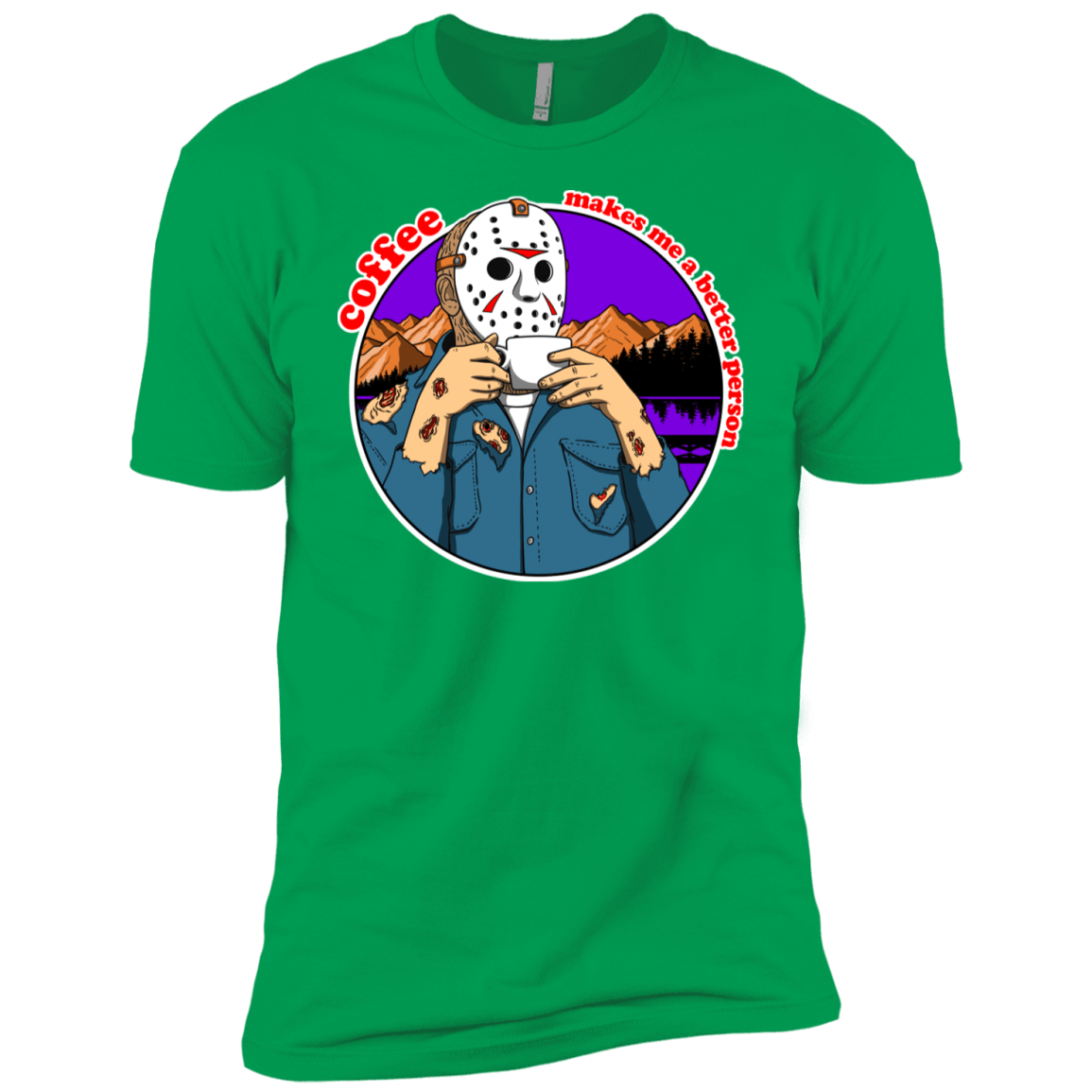 T-Shirts Kelly Green / YXS Coffee Makes Me Better Boys Premium T-Shirt