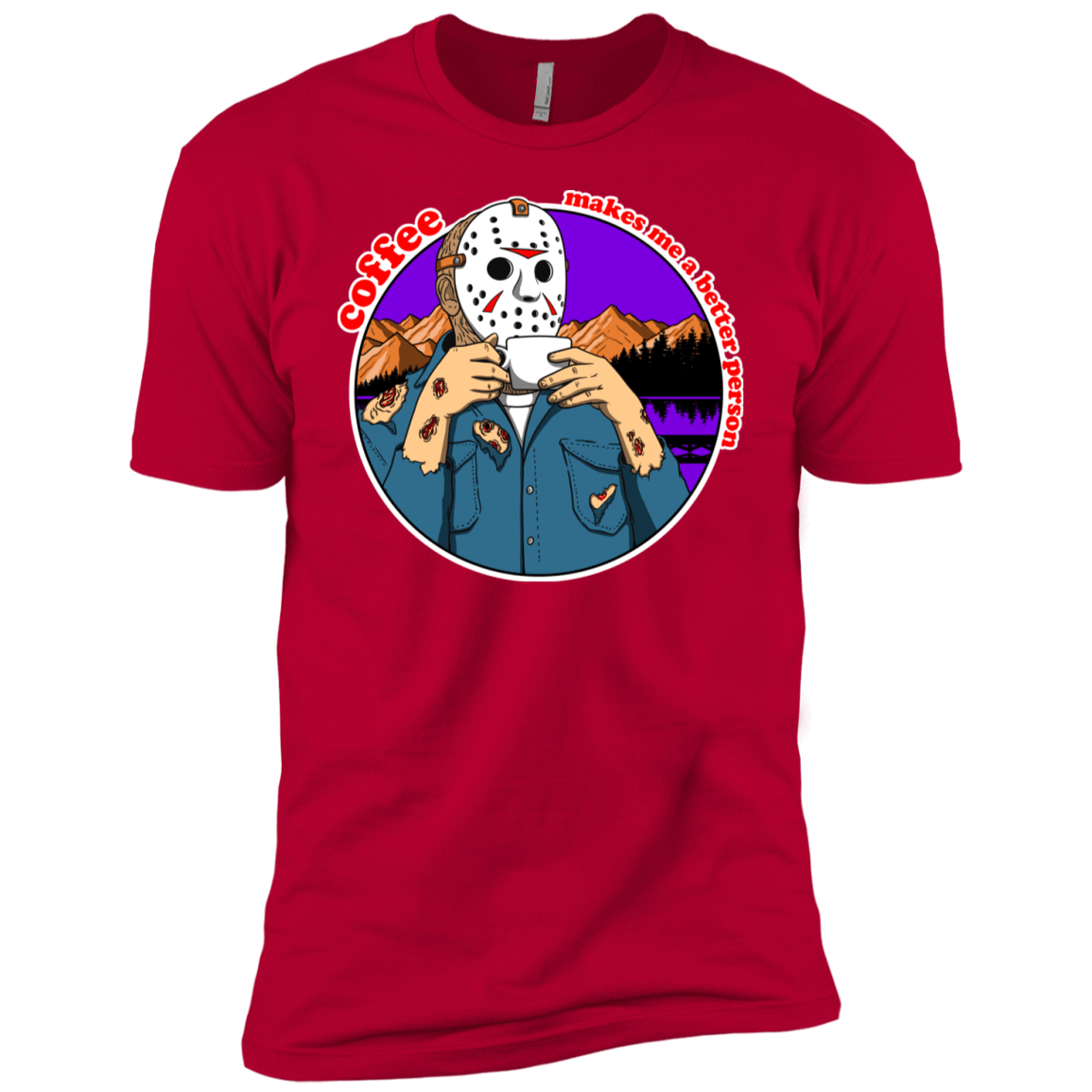 T-Shirts Red / YXS Coffee Makes Me Better Boys Premium T-Shirt