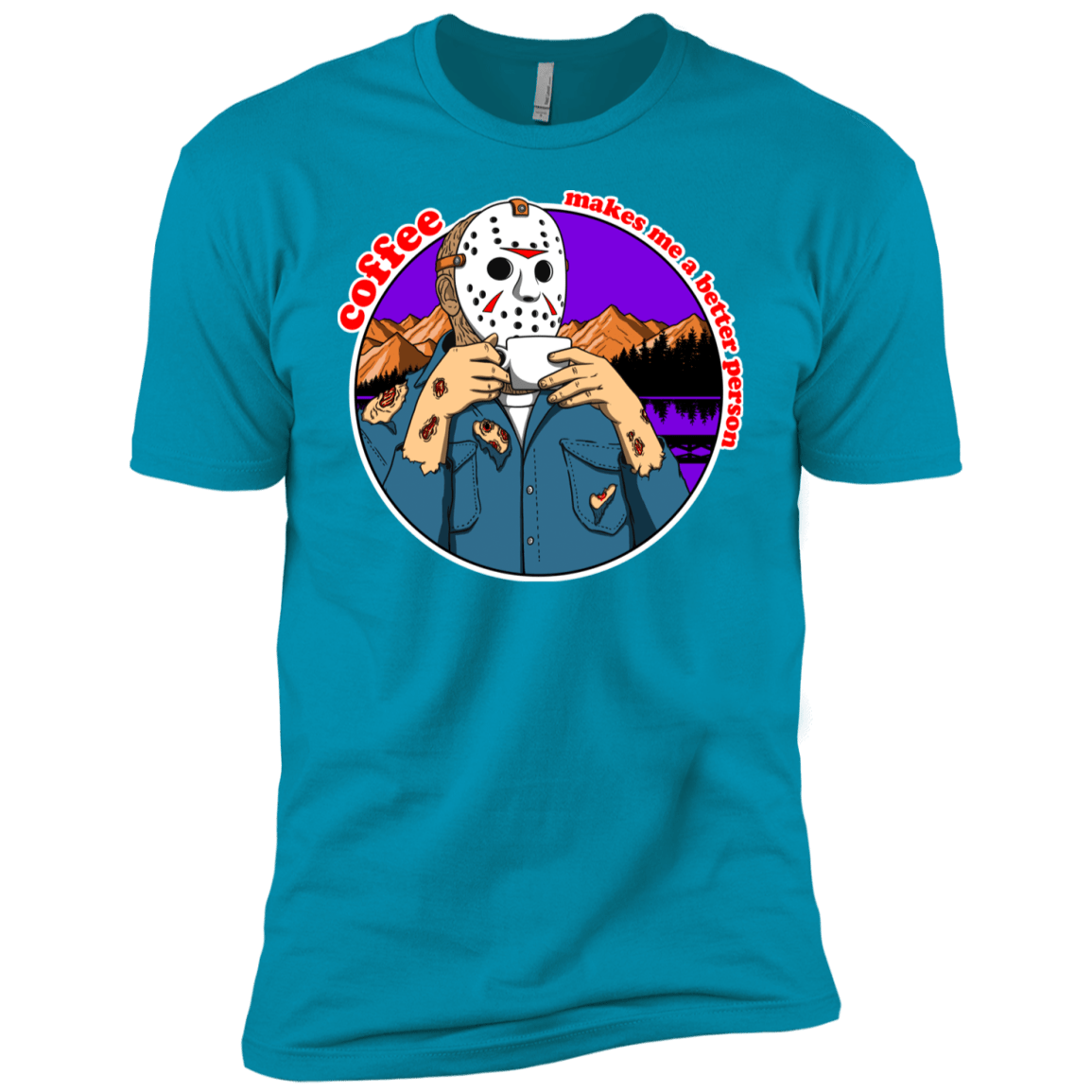 T-Shirts Turquoise / YXS Coffee Makes Me Better Boys Premium T-Shirt
