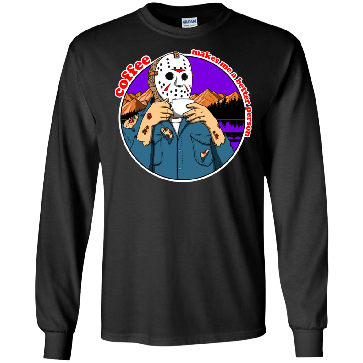 T-Shirts Black / S Coffee Makes Me Better Men's Long Sleeve T-Shirt