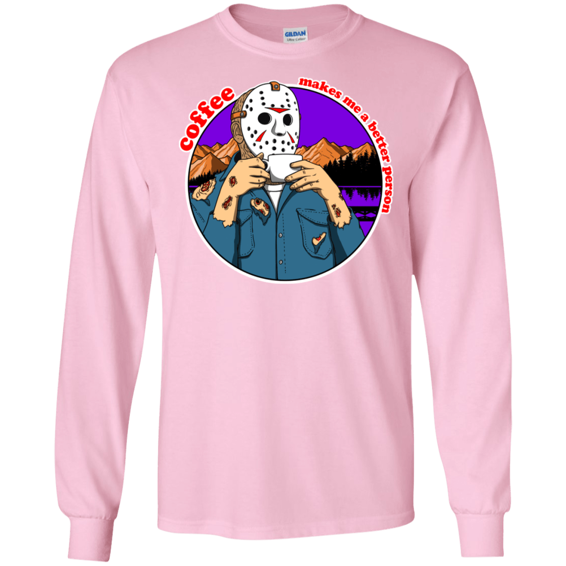 T-Shirts Light Pink / S Coffee Makes Me Better Men's Long Sleeve T-Shirt