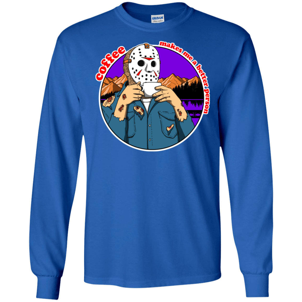 T-Shirts Royal / S Coffee Makes Me Better Men's Long Sleeve T-Shirt