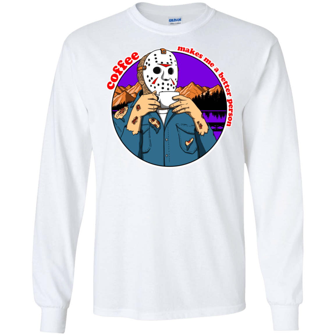 T-Shirts White / S Coffee Makes Me Better Men's Long Sleeve T-Shirt