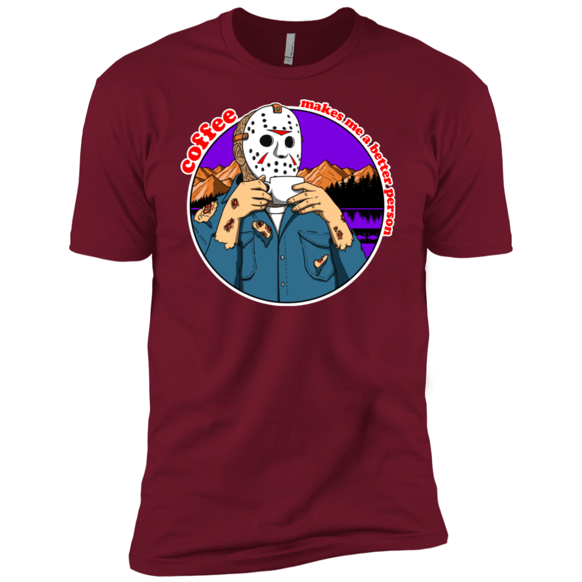 T-Shirts Cardinal / X-Small Coffee Makes Me Better Men's Premium T-Shirt