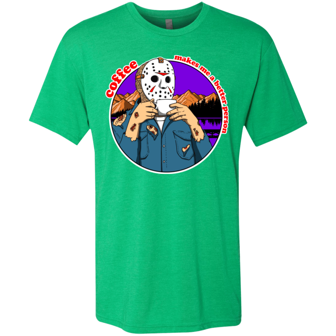 T-Shirts Envy / S Coffee Makes Me Better Men's Triblend T-Shirt