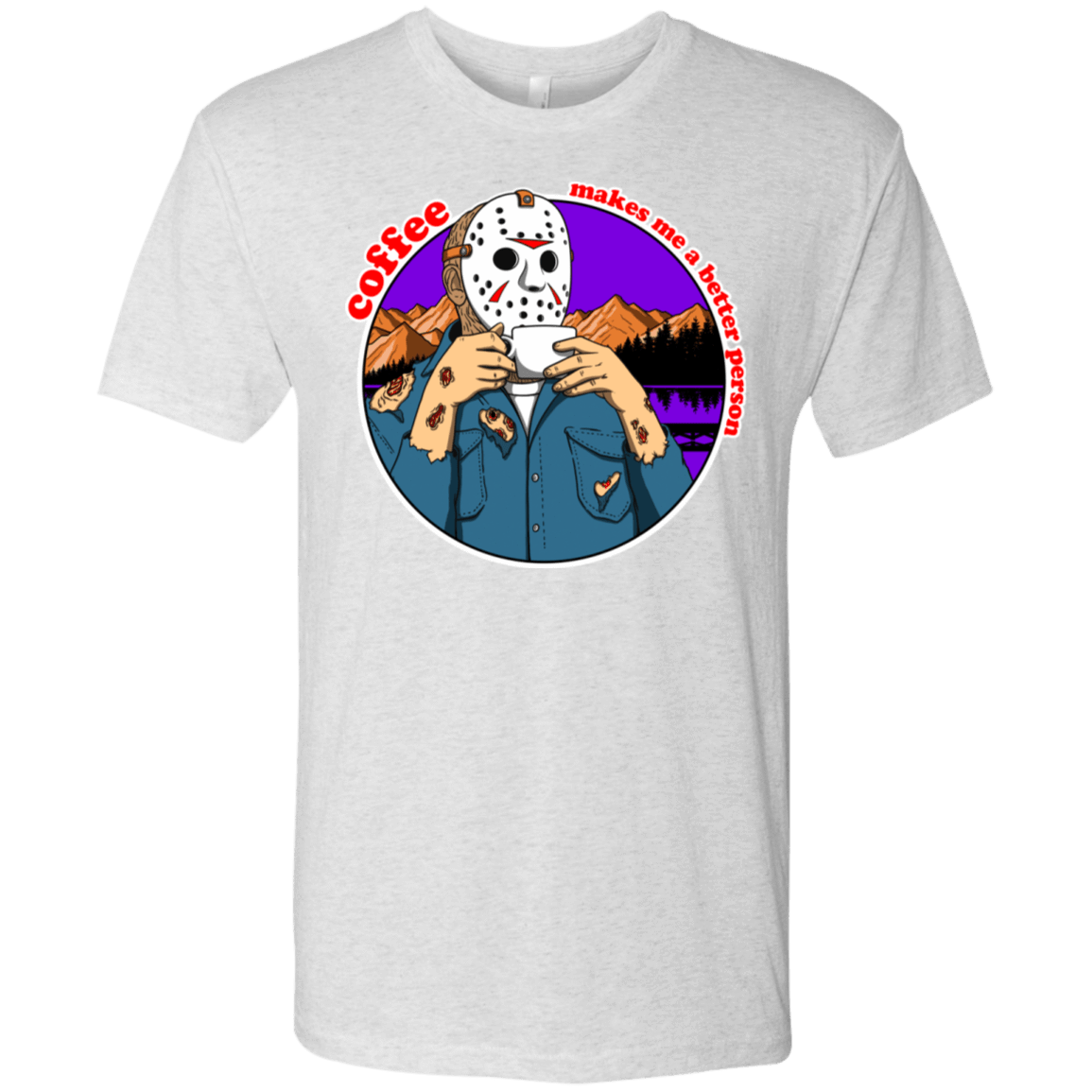 T-Shirts Heather White / S Coffee Makes Me Better Men's Triblend T-Shirt