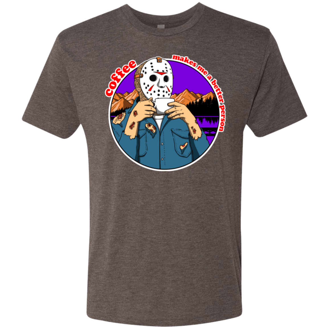 T-Shirts Macchiato / S Coffee Makes Me Better Men's Triblend T-Shirt