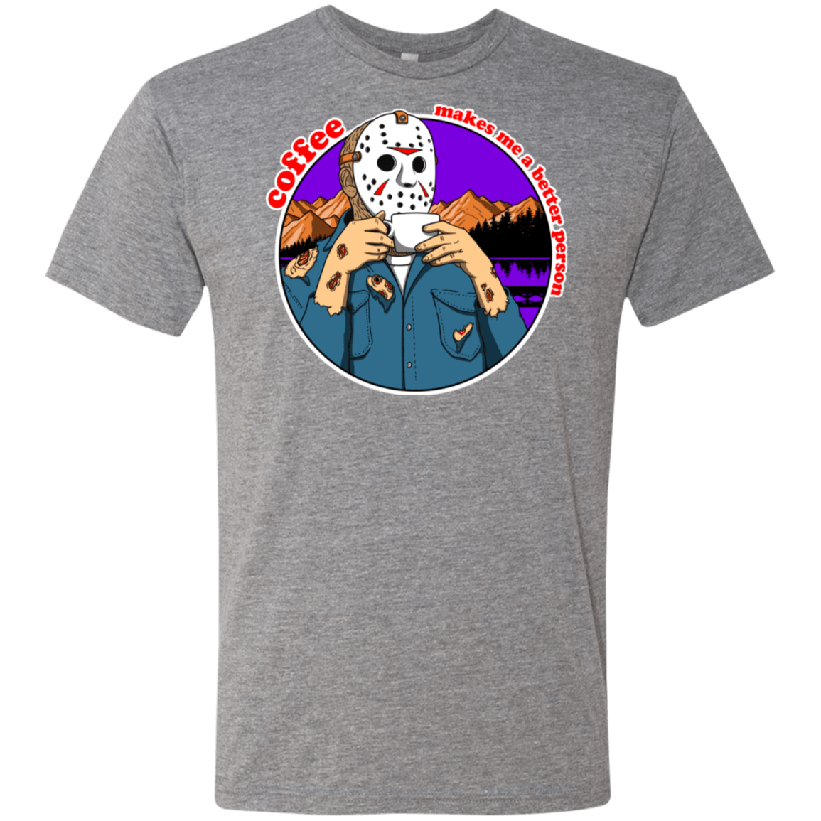 T-Shirts Premium Heather / S Coffee Makes Me Better Men's Triblend T-Shirt