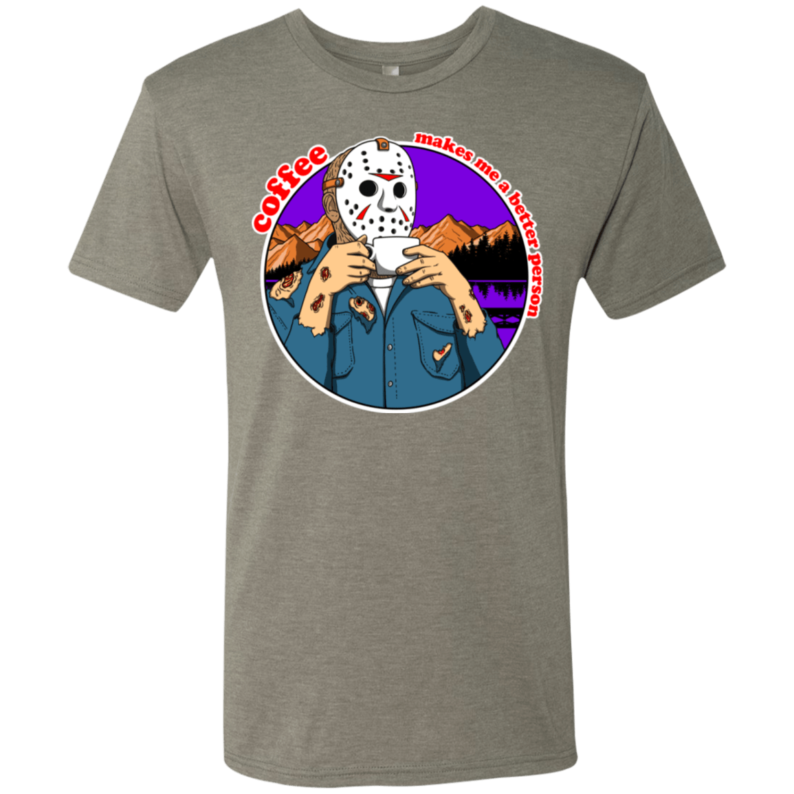 T-Shirts Venetian Grey / S Coffee Makes Me Better Men's Triblend T-Shirt