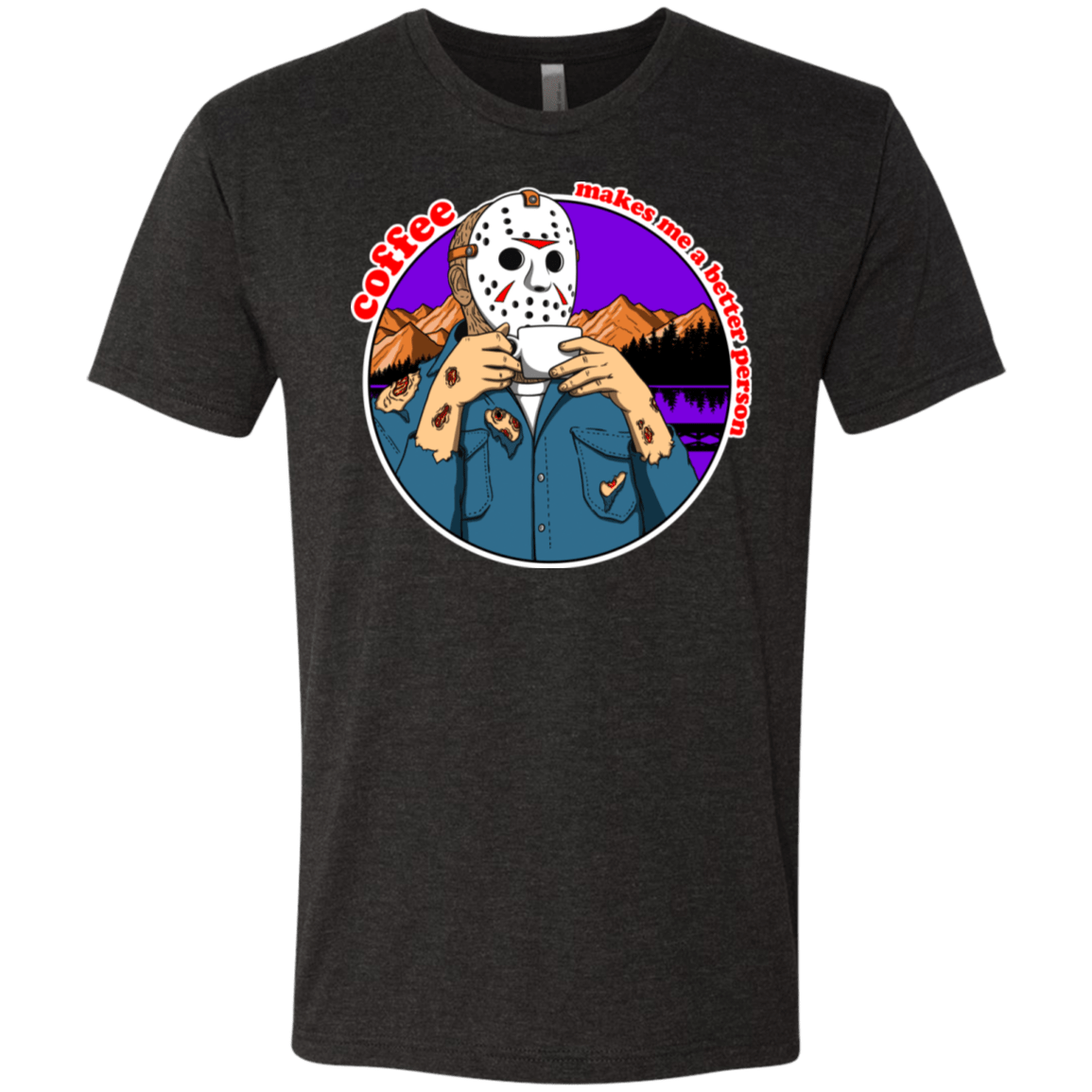 T-Shirts Vintage Black / S Coffee Makes Me Better Men's Triblend T-Shirt