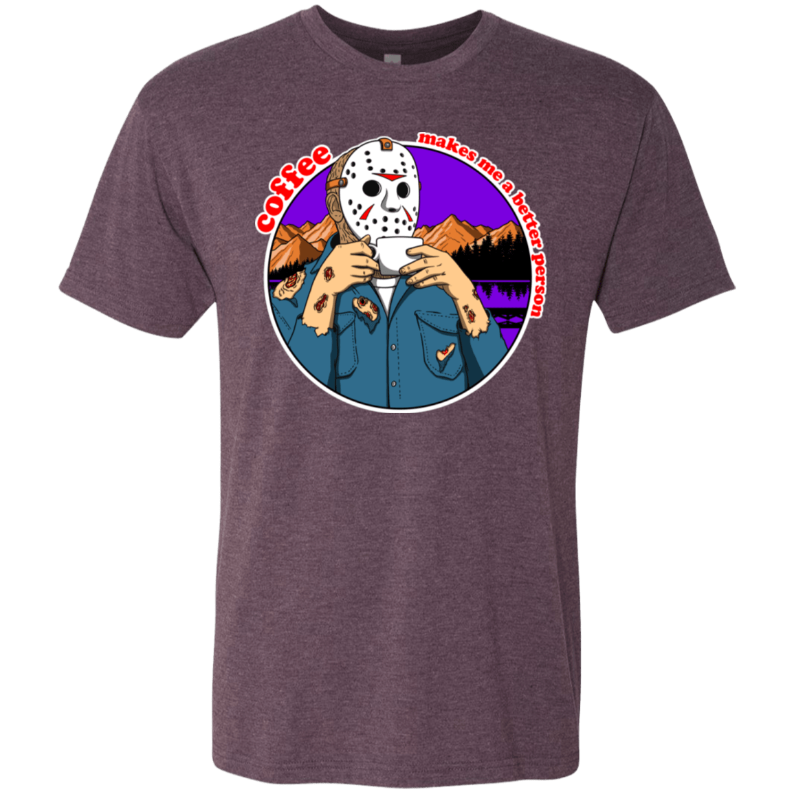 T-Shirts Vintage Purple / S Coffee Makes Me Better Men's Triblend T-Shirt