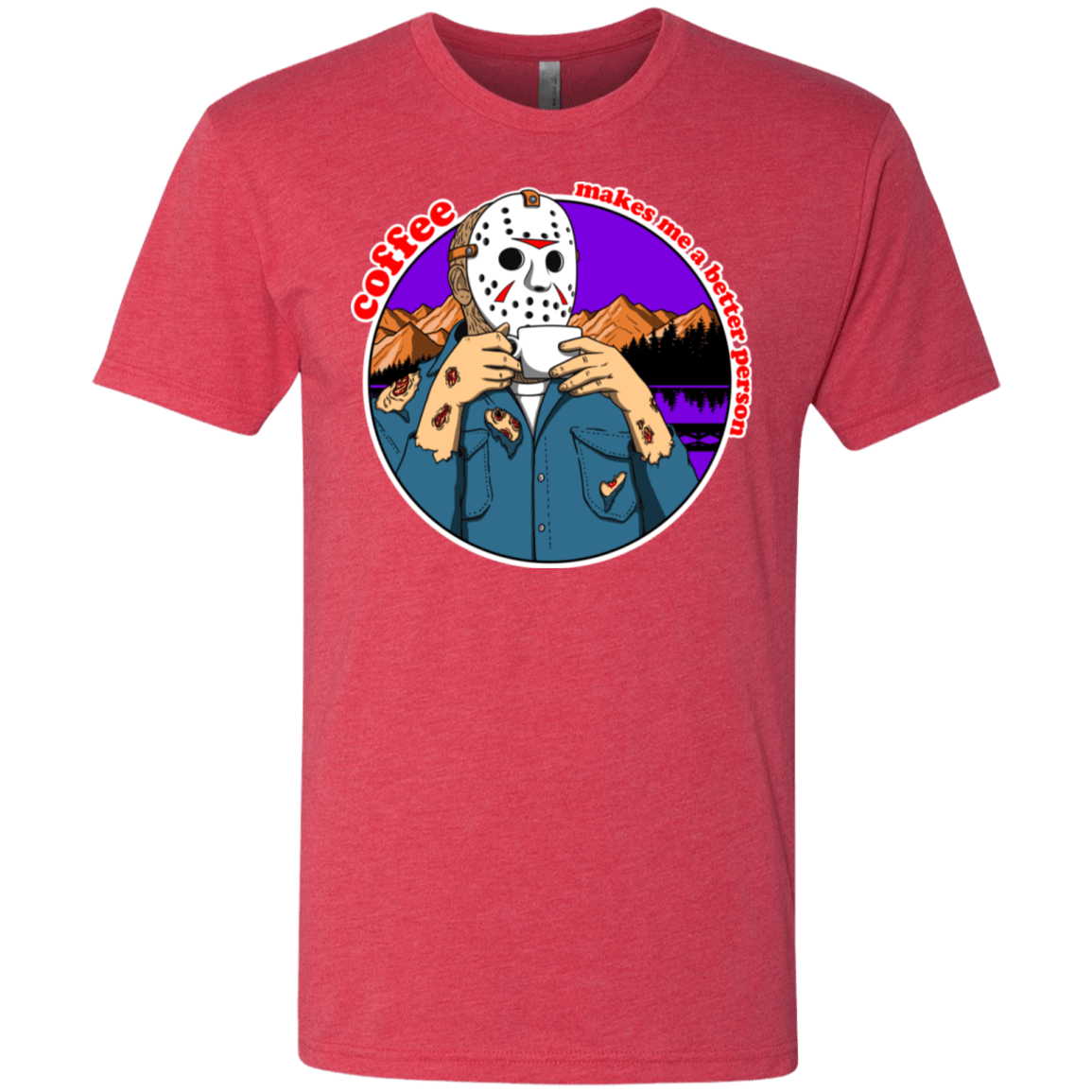 T-Shirts Vintage Red / S Coffee Makes Me Better Men's Triblend T-Shirt