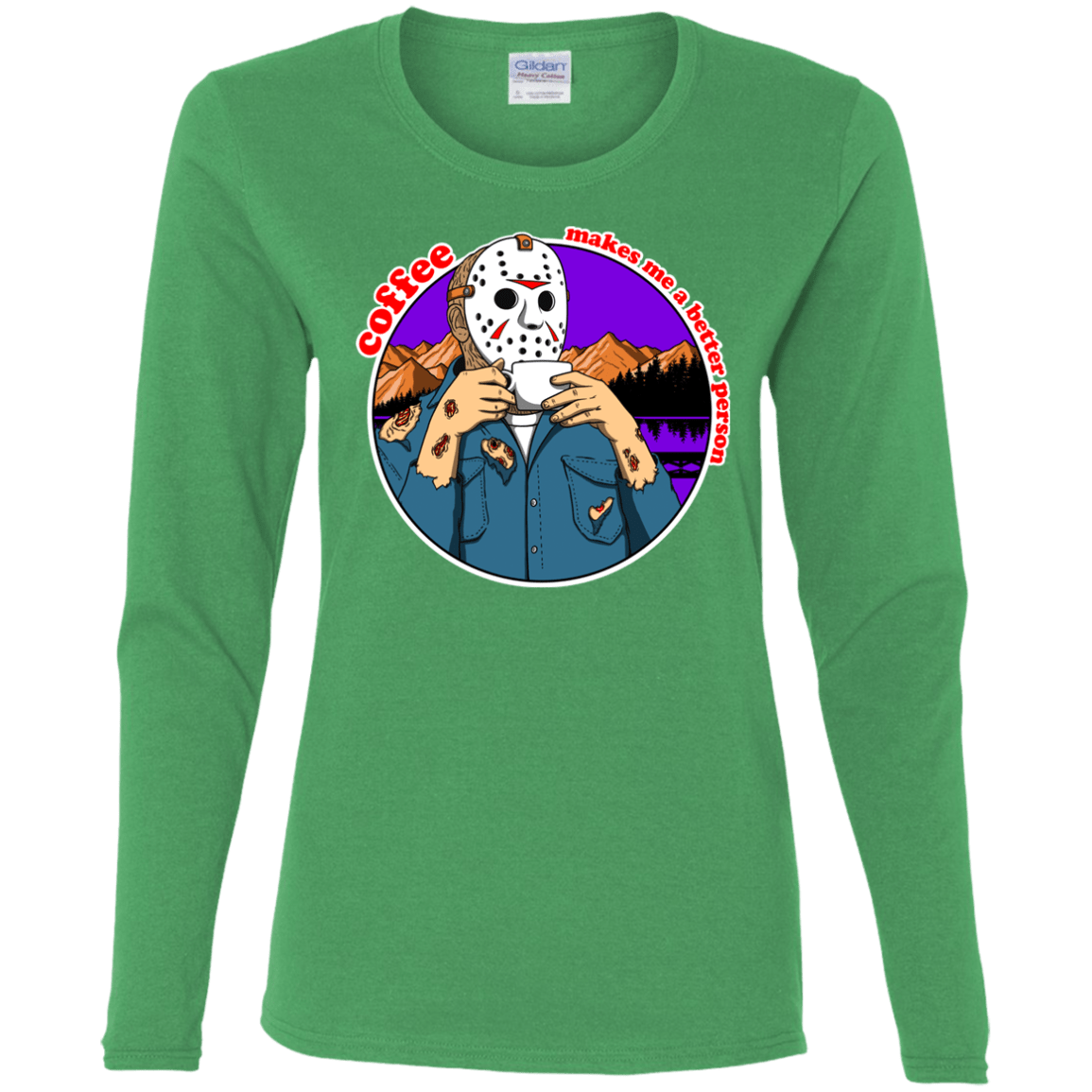 T-Shirts Irish Green / S Coffee Makes Me Better Women's Long Sleeve T-Shirt