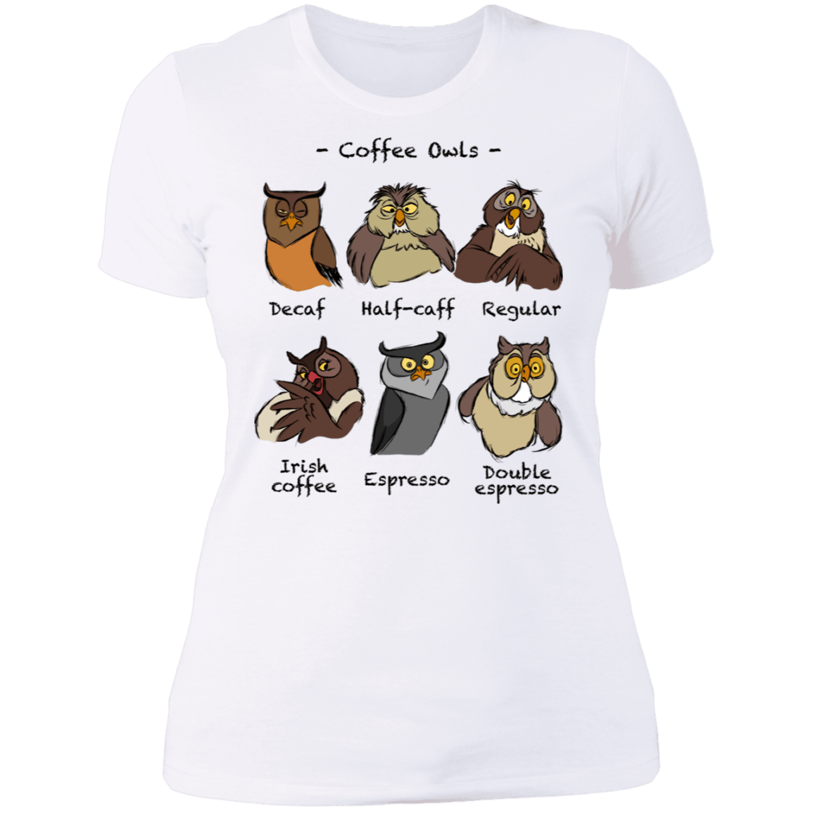 T-Shirts White / S Coffee Owls Women's Premium T-Shirt