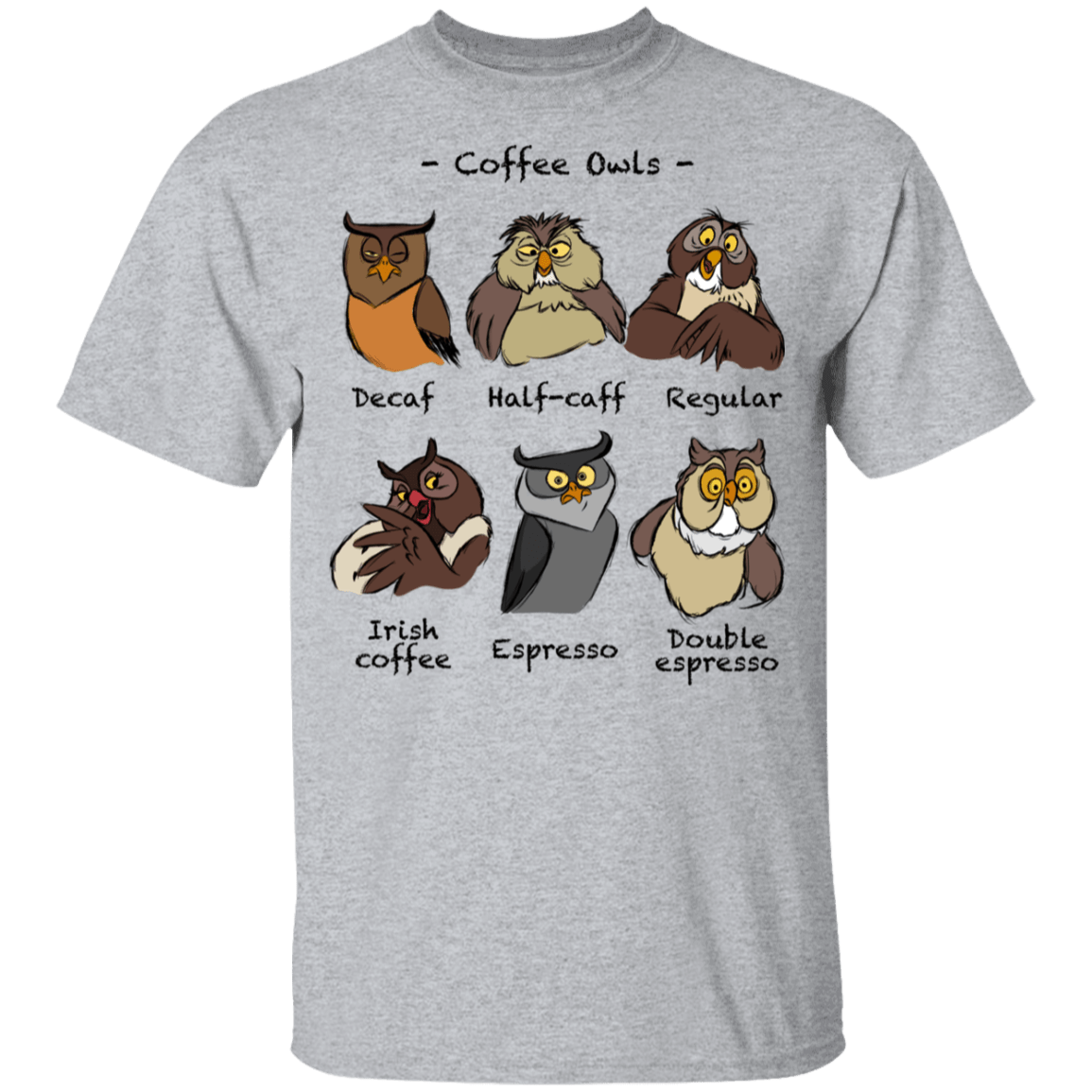 T-Shirts Sport Grey / YXS Coffee Owls Youth T-Shirt
