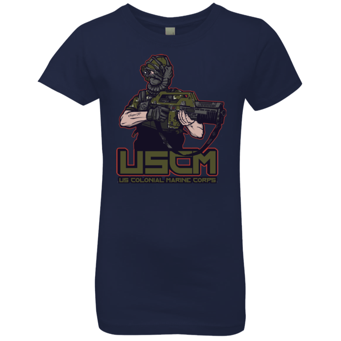 T-Shirts Midnight Navy / YXS Colonial Facehugger Girls Premium T-Shirt