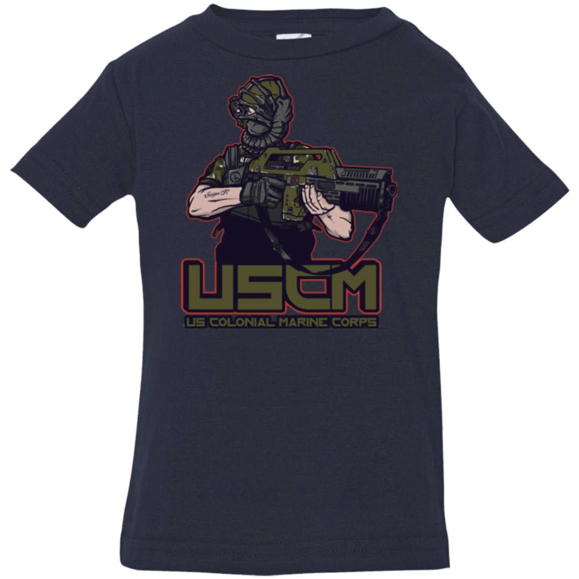 T-Shirts Navy / 6 Months Colonial Facehugger Infant PremiumT-Shirt