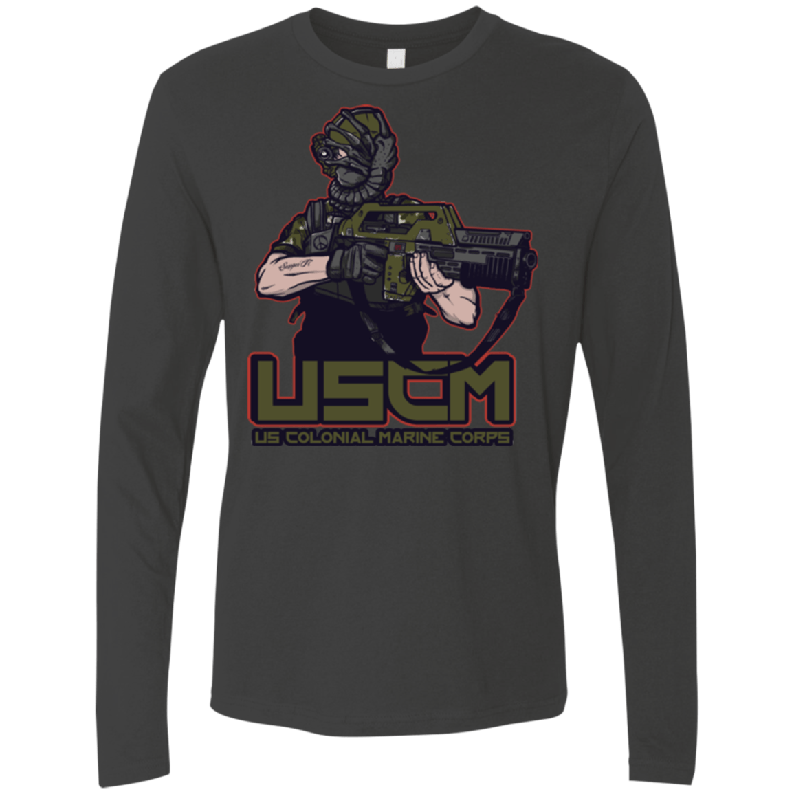 T-Shirts Heavy Metal / Small Colonial Facehugger Men's Premium Long Sleeve