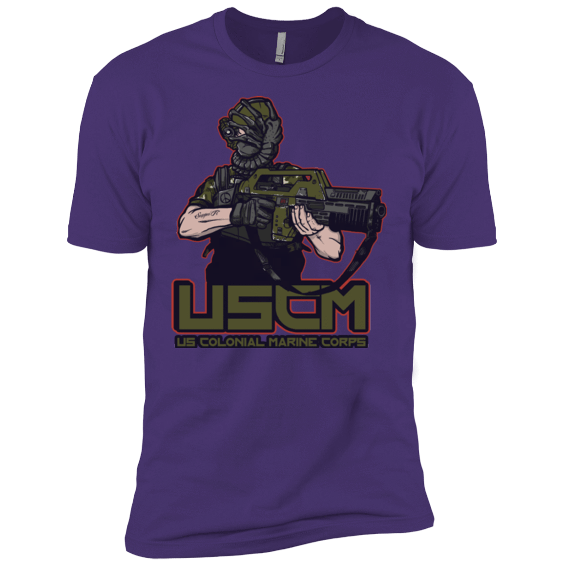 T-Shirts Purple Rush/ / X-Small Colonial Facehugger Men's Premium T-Shirt