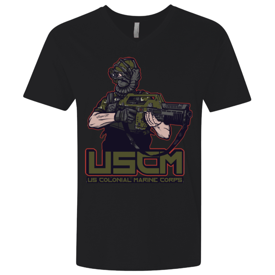 T-Shirts Black / X-Small Colonial Facehugger Men's Premium V-Neck