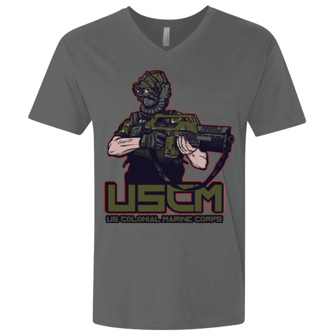 T-Shirts Heavy Metal / X-Small Colonial Facehugger Men's Premium V-Neck