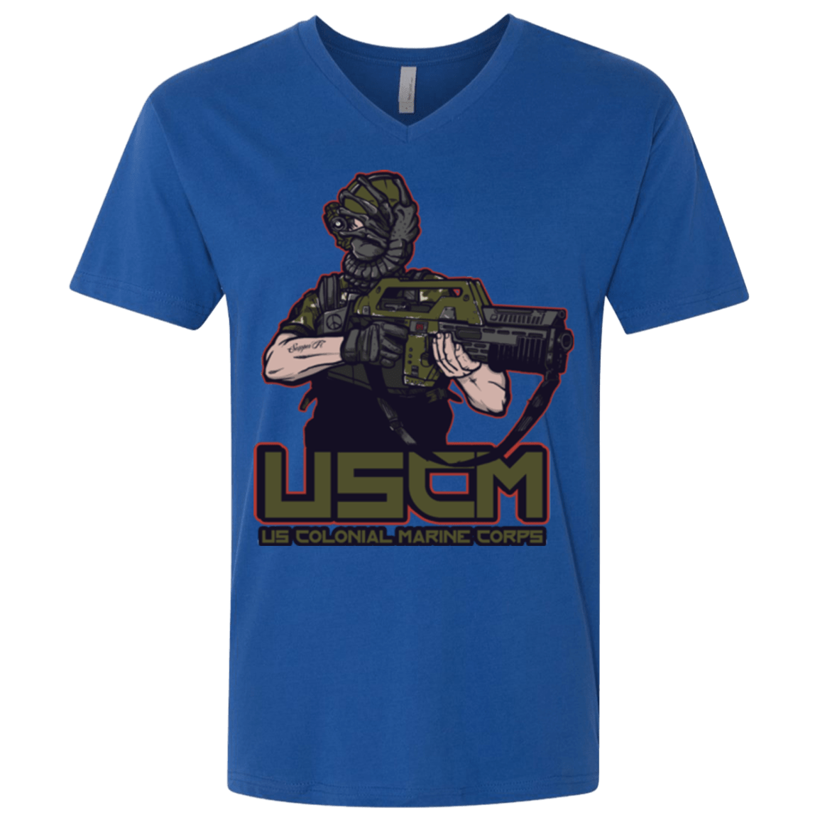 T-Shirts Royal / X-Small Colonial Facehugger Men's Premium V-Neck