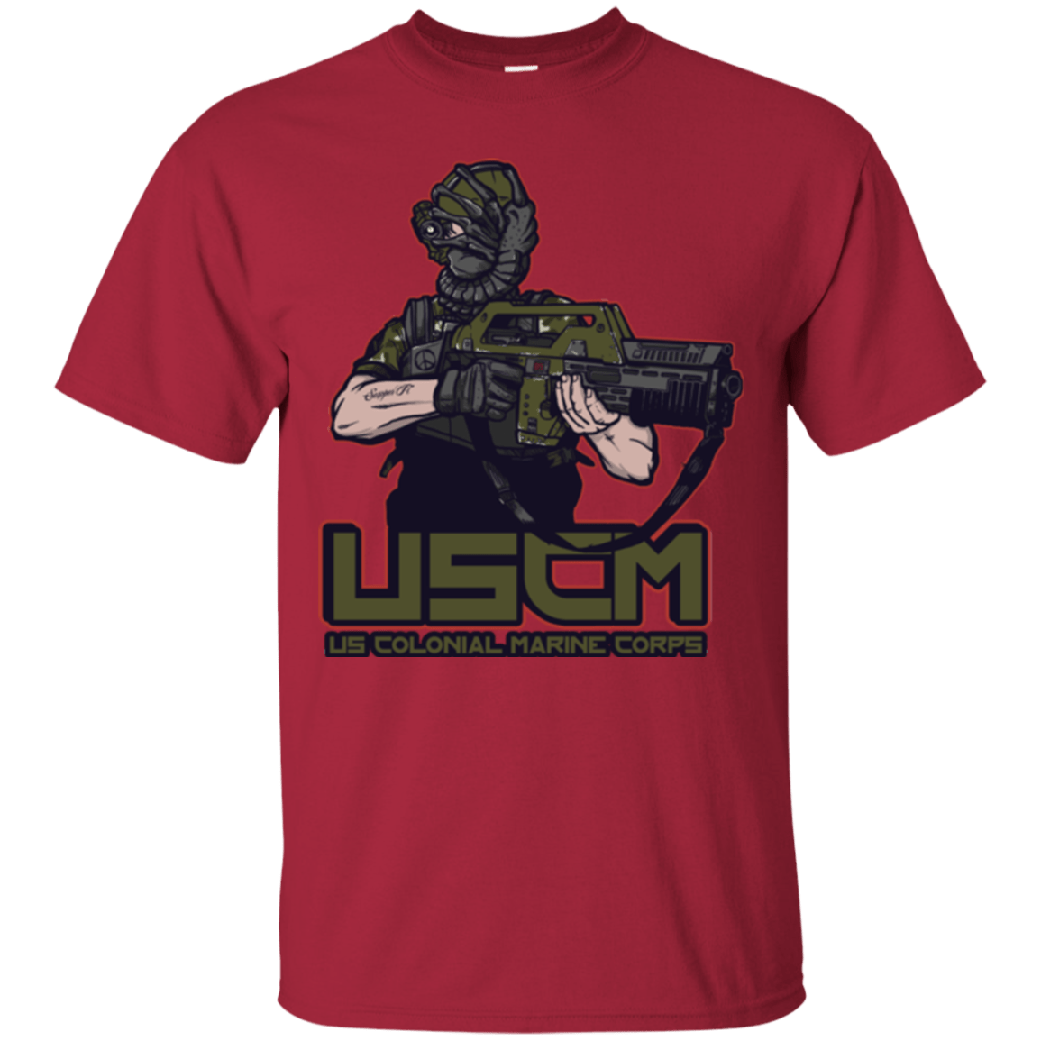 T-Shirts Cardinal / Small Colonial Facehugger T-Shirt