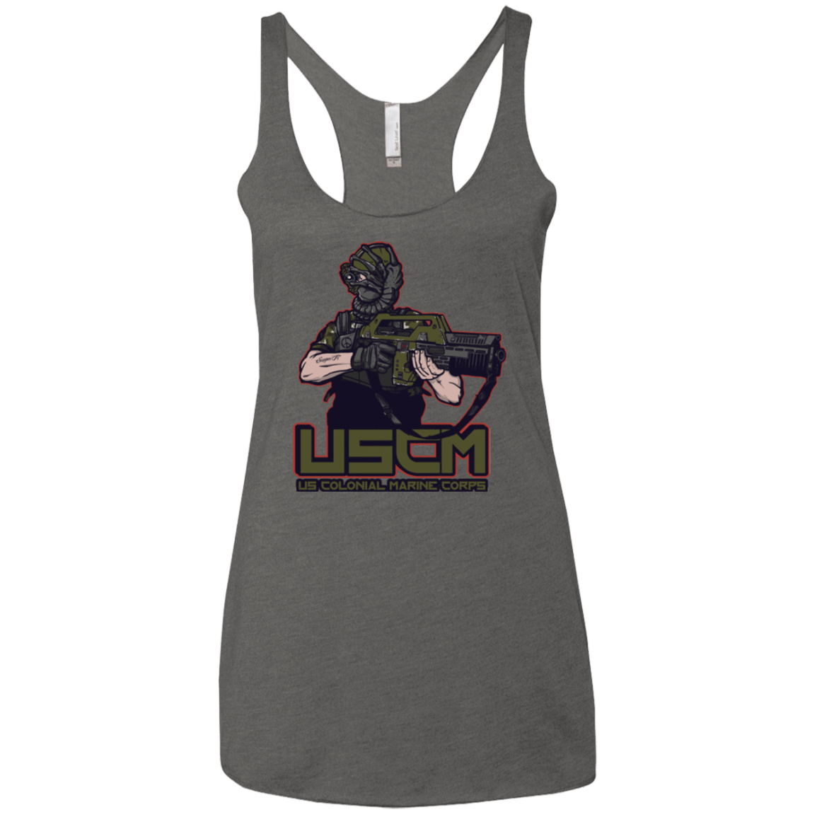 T-Shirts Premium Heather / X-Small Colonial Facehugger Women's Triblend Racerback Tank