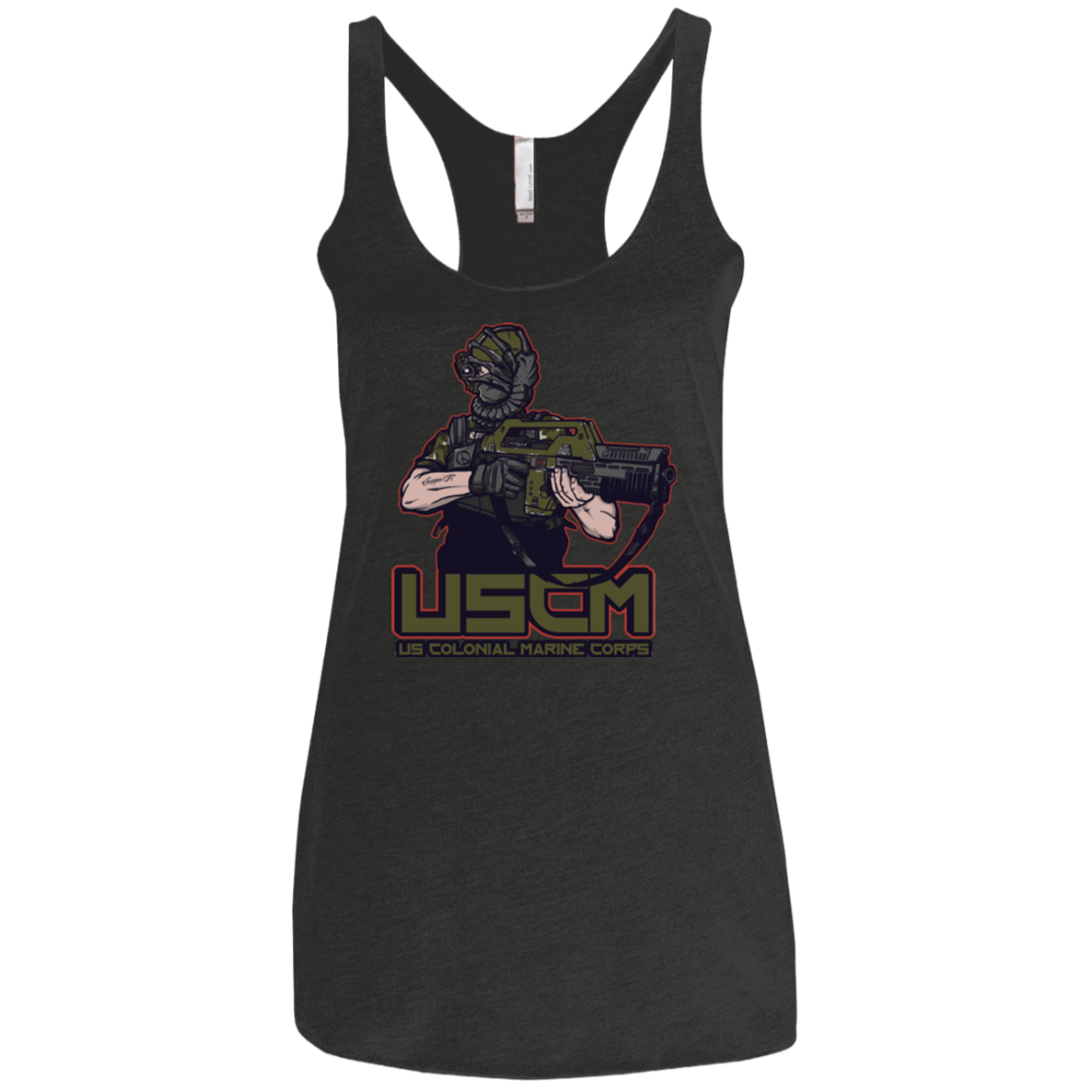 T-Shirts Vintage Black / X-Small Colonial Facehugger Women's Triblend Racerback Tank