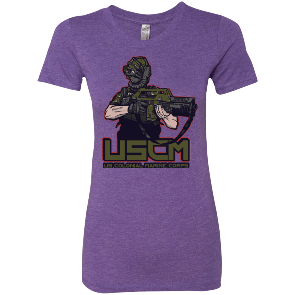 T-Shirts Purple Rush / Small Colonial Facehugger Women's Triblend T-Shirt