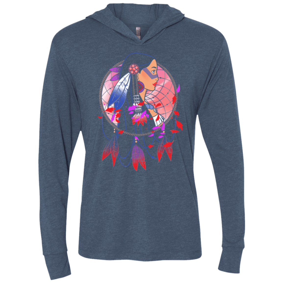 T-Shirts Indigo / X-Small Colors of the Wind Triblend Long Sleeve Hoodie Tee