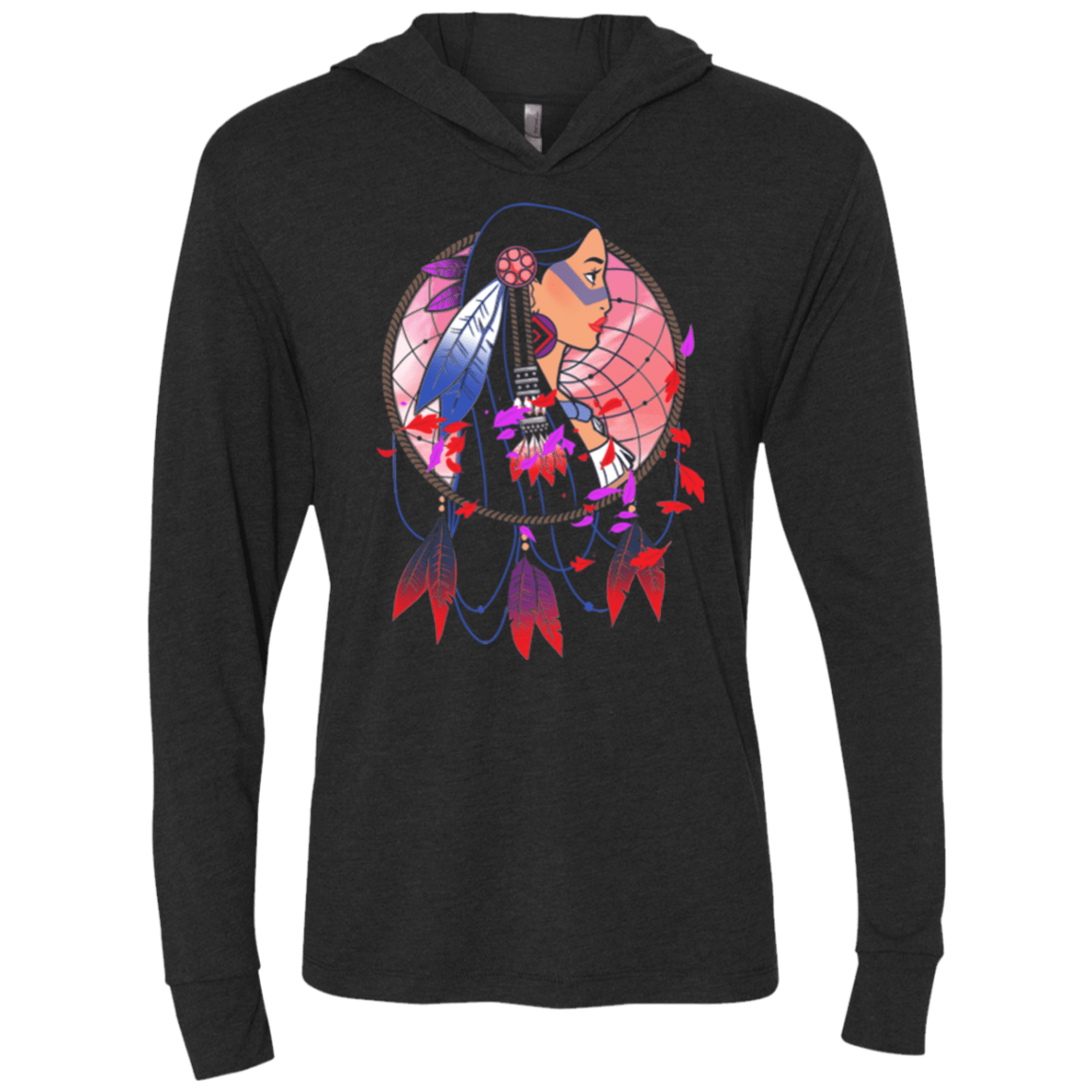 T-Shirts Vintage Black / X-Small Colors of the Wind Triblend Long Sleeve Hoodie Tee