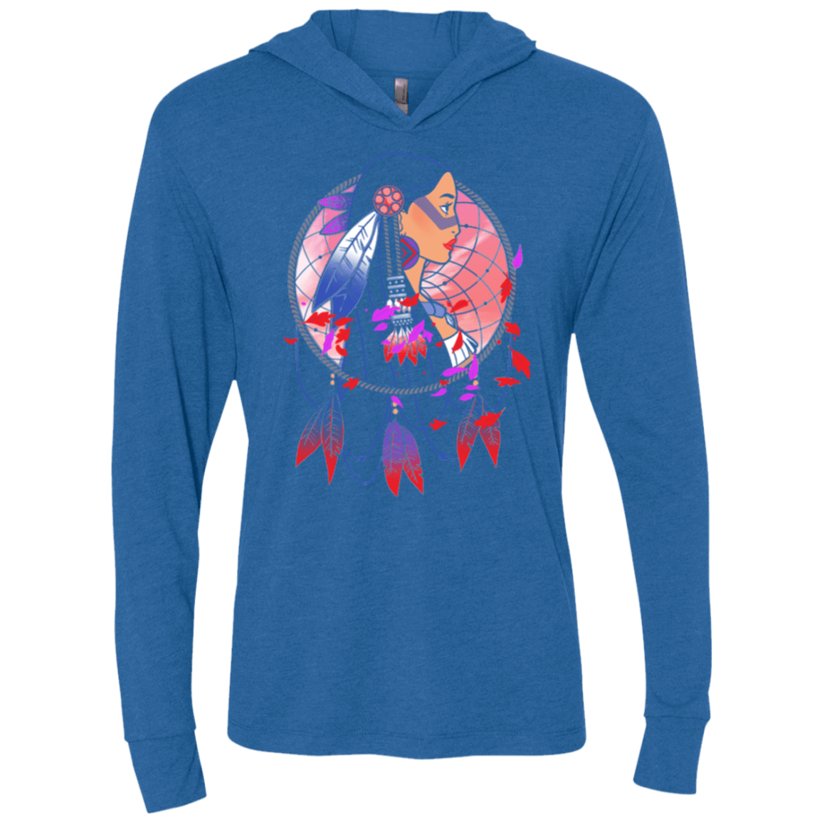 T-Shirts Vintage Royal / X-Small Colors of the Wind Triblend Long Sleeve Hoodie Tee