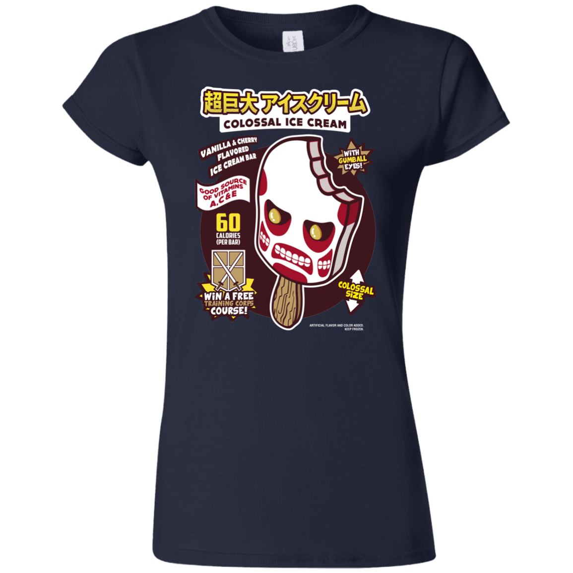 T-Shirts Navy / S Colossal Ice Cream Junior Slimmer-Fit T-Shirt