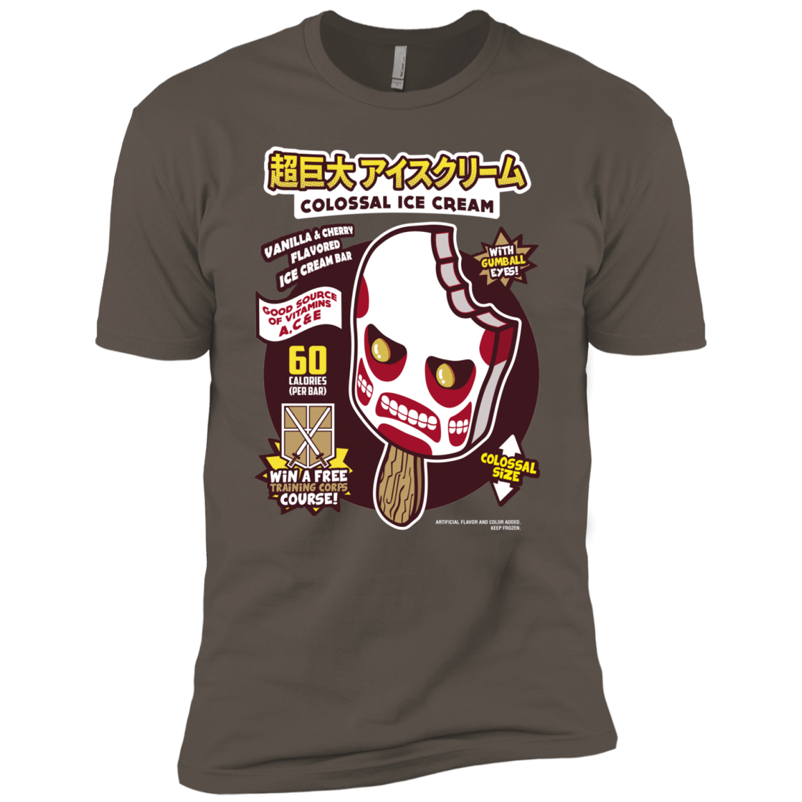 T-Shirts Warm Grey / X-Small Colossal Ice Cream Men's Premium T-Shirt
