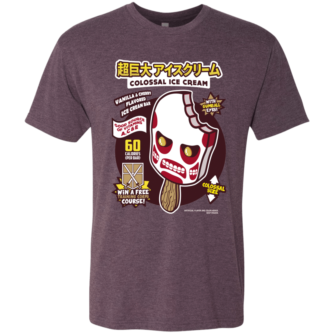 T-Shirts Vintage Purple / S Colossal Ice Cream Men's Triblend T-Shirt