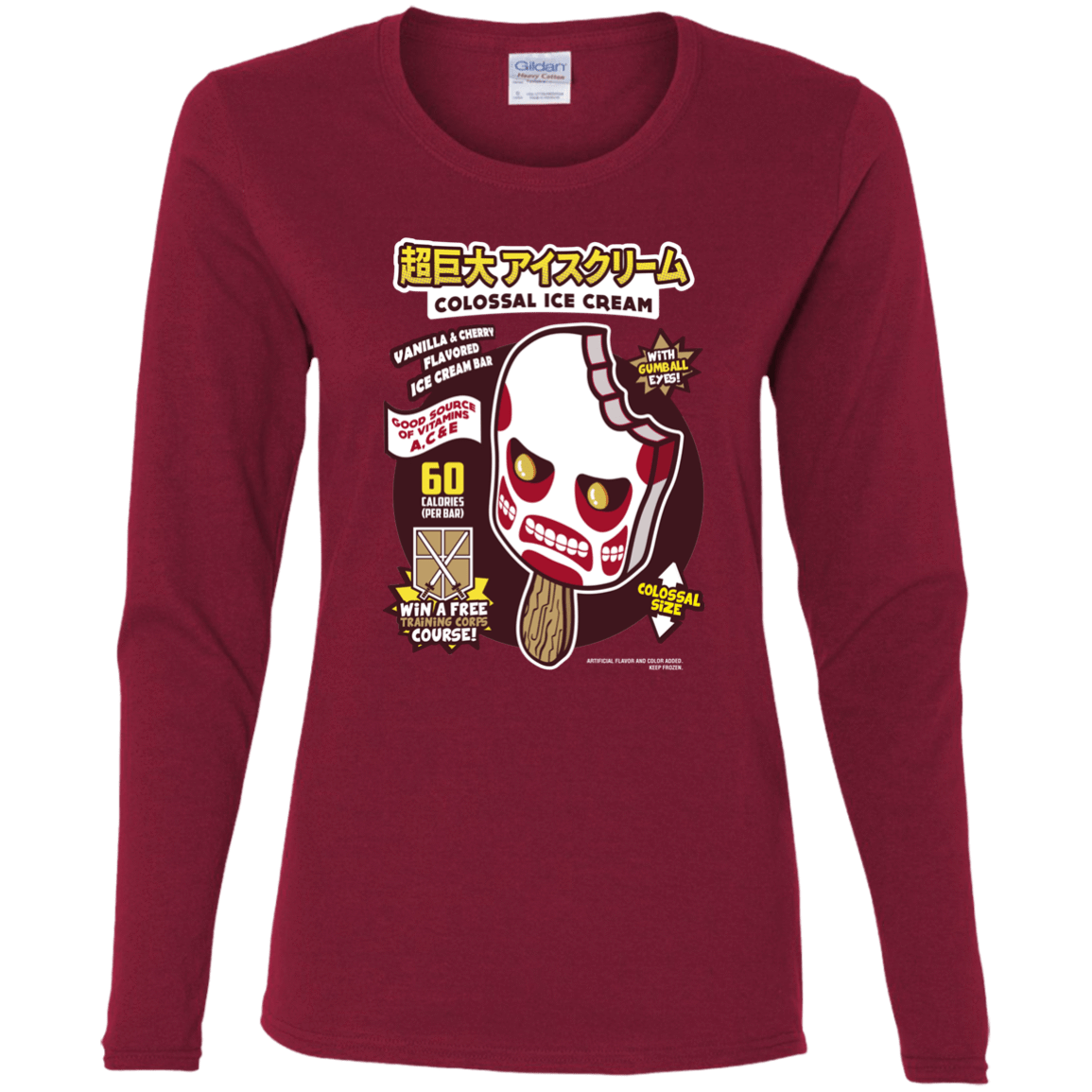 T-Shirts Cardinal / S Colossal Ice Cream Women's Long Sleeve T-Shirt