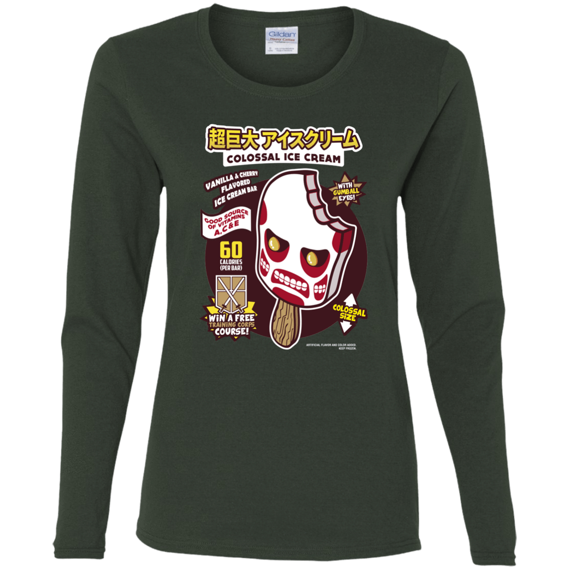 T-Shirts Forest / S Colossal Ice Cream Women's Long Sleeve T-Shirt