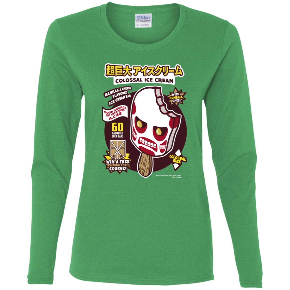 T-Shirts Irish Green / S Colossal Ice Cream Women's Long Sleeve T-Shirt
