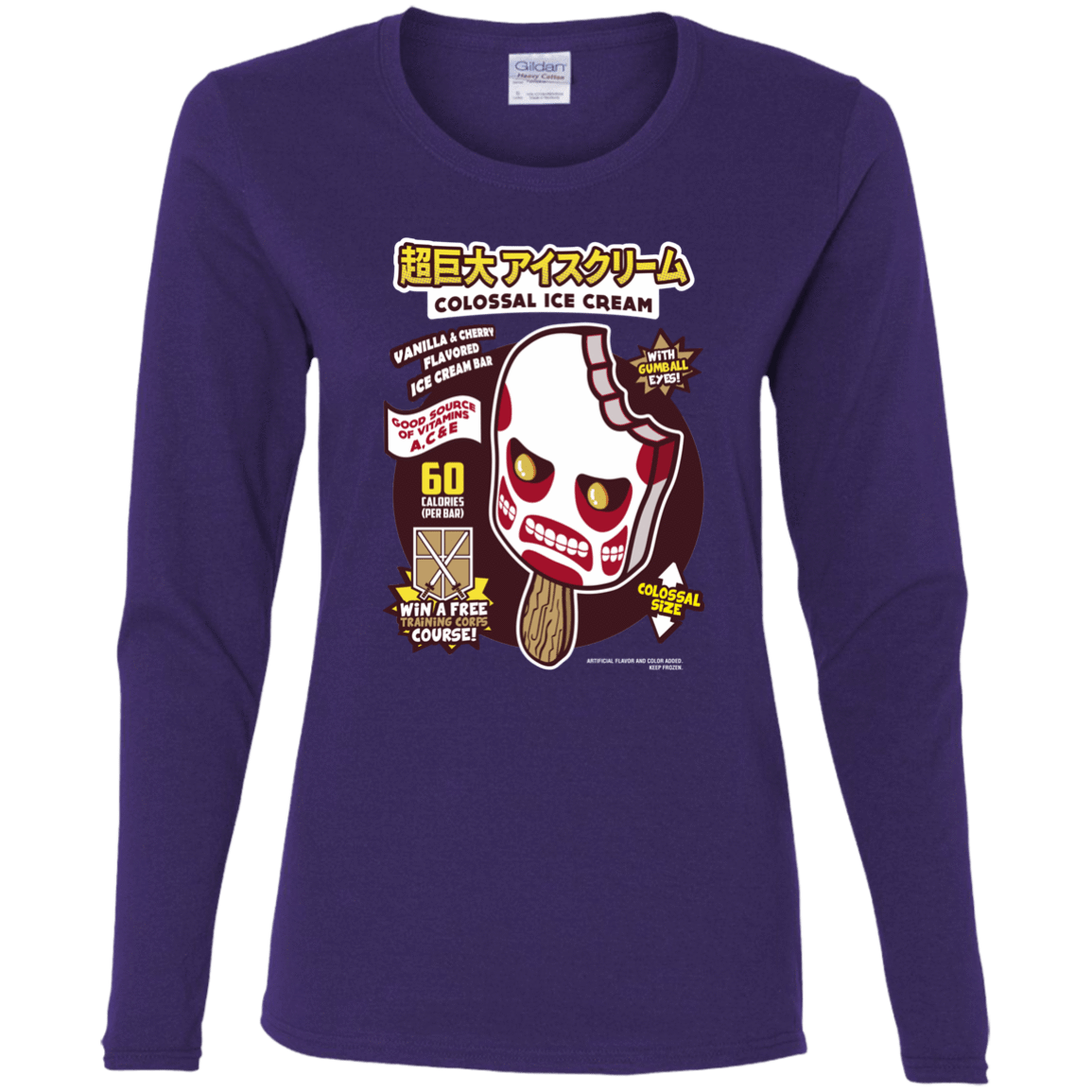 T-Shirts Purple / S Colossal Ice Cream Women's Long Sleeve T-Shirt