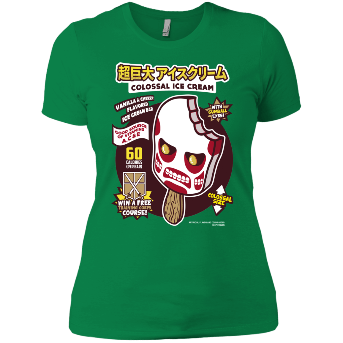 T-Shirts Kelly Green / X-Small Colossal Ice Cream Women's Premium T-Shirt