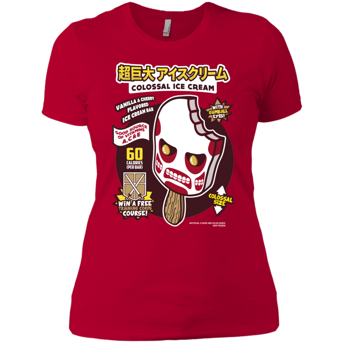 T-Shirts Red / X-Small Colossal Ice Cream Women's Premium T-Shirt