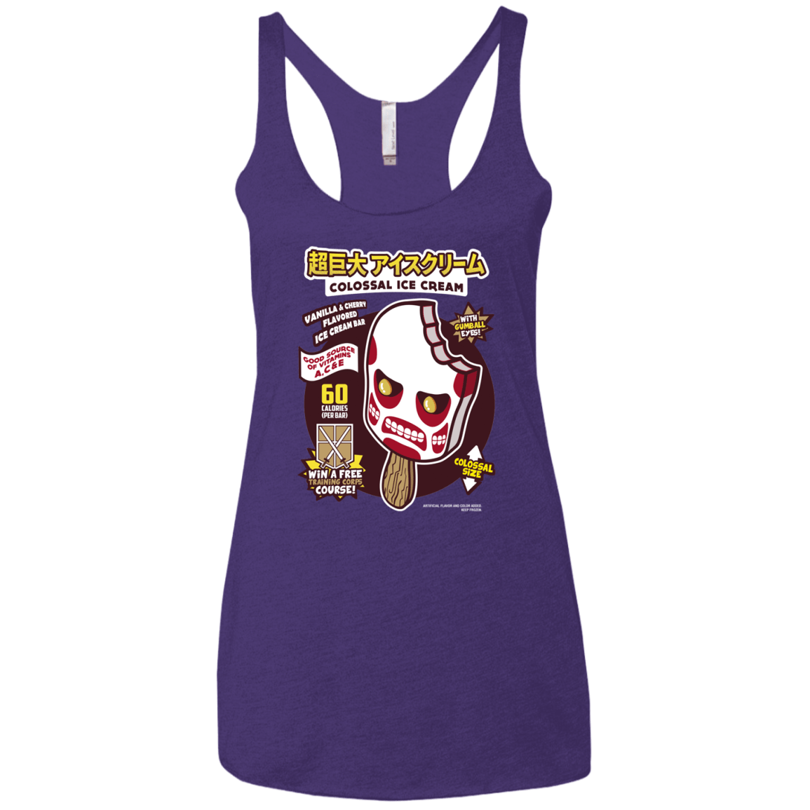 T-Shirts Purple Rush / X-Small Colossal Ice Cream Women's Triblend Racerback Tank