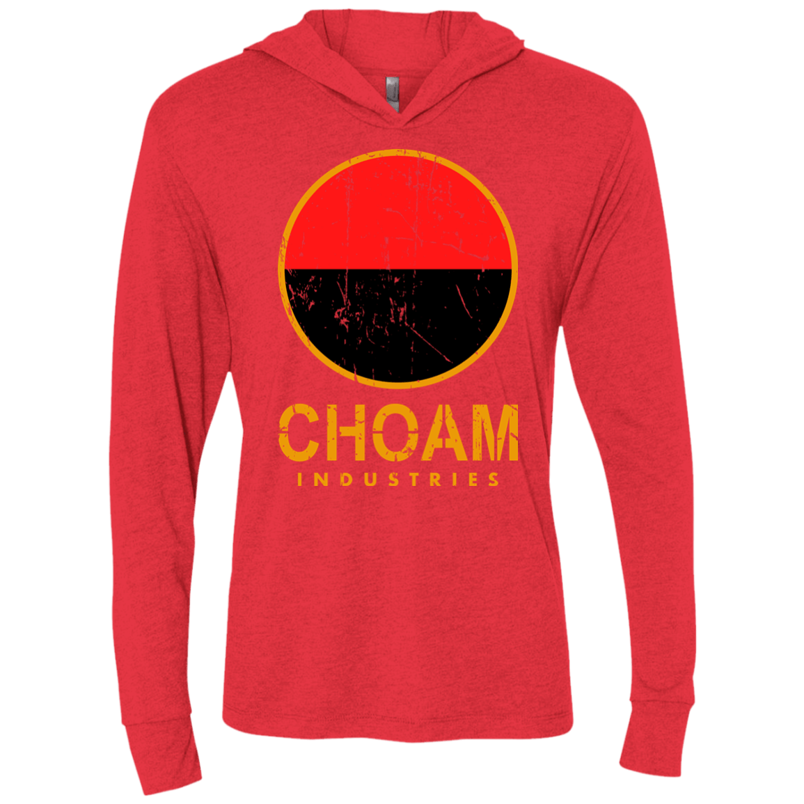 T-Shirts Vintage Red / X-Small Combine Triblend Long Sleeve Hoodie Tee