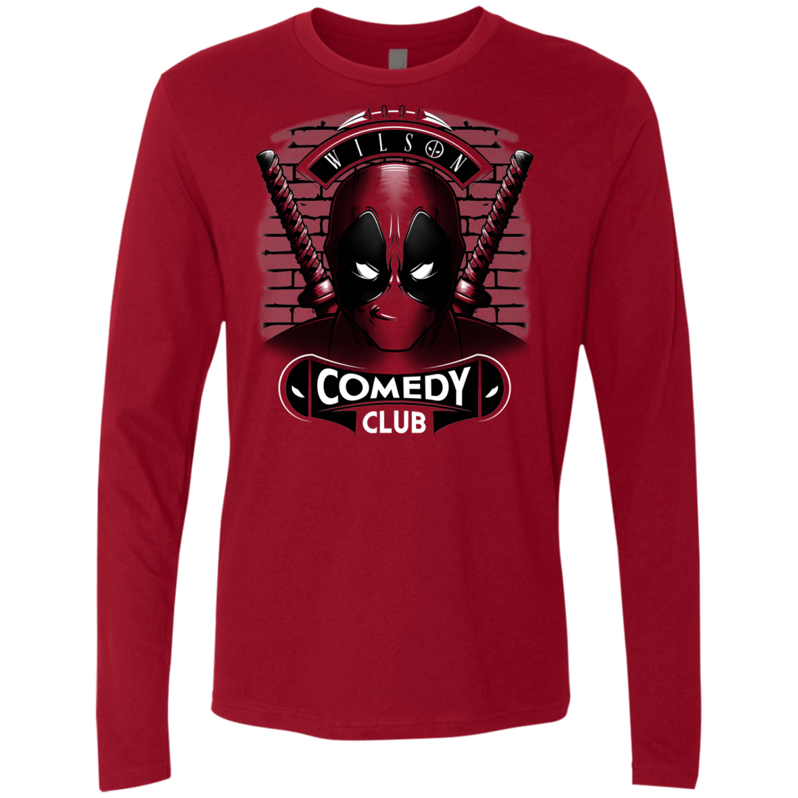 T-Shirts Cardinal / Small Comedy Club Men's Premium Long Sleeve
